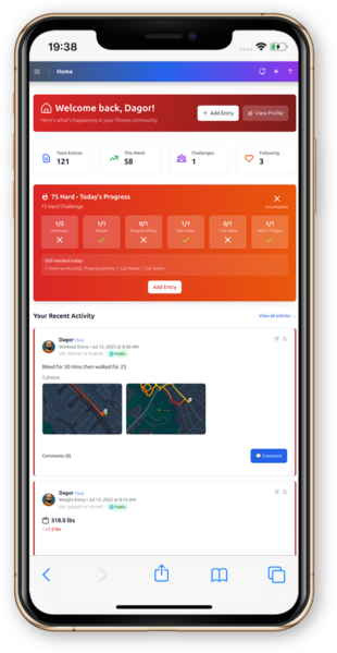 Mobile Dashboard Screenshot